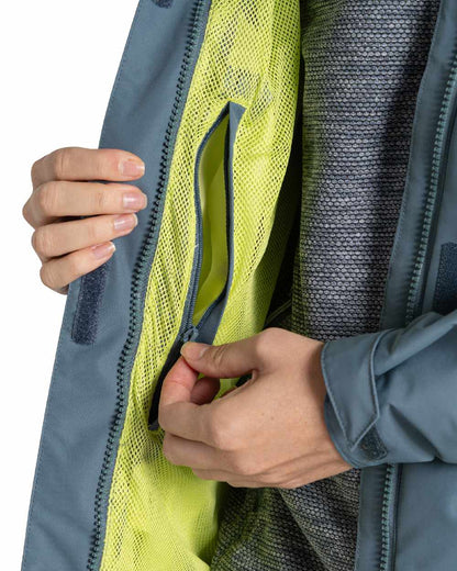 Storm Grey Coloured Craghoppers Womens Ossus Waterproof Jacket on White Background
