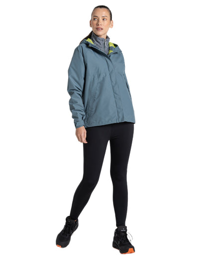 Storm Grey Coloured Craghoppers Womens Ossus Waterproof Jacket on White Background
