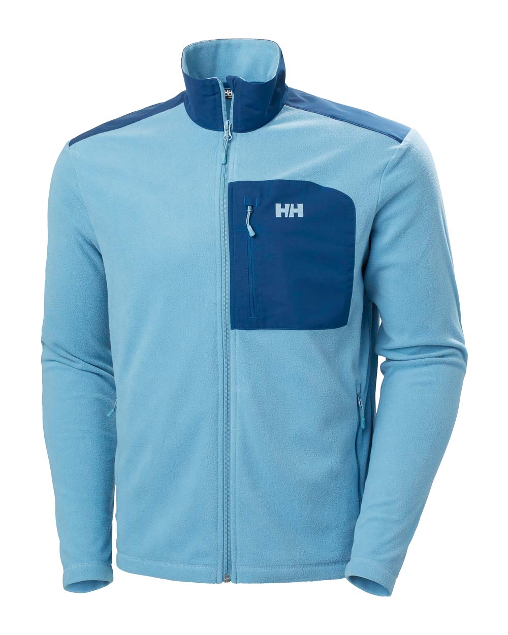 Blue Fog coloured Helly Hansen Fleece Jacket on White background 