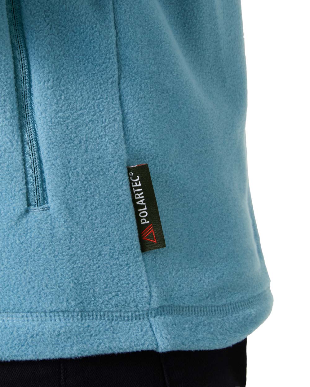 Blue Fog coloured Helly Hansen Fleece Jacket on White background 