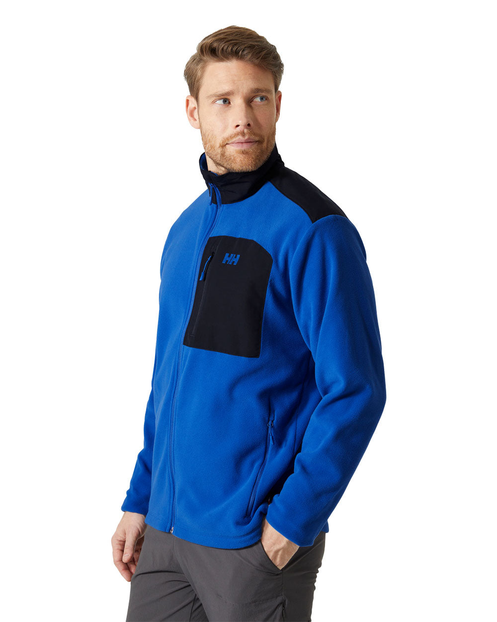 Cobalt 2.0 coloured Helly Hansen Fleece Jacket on White background 