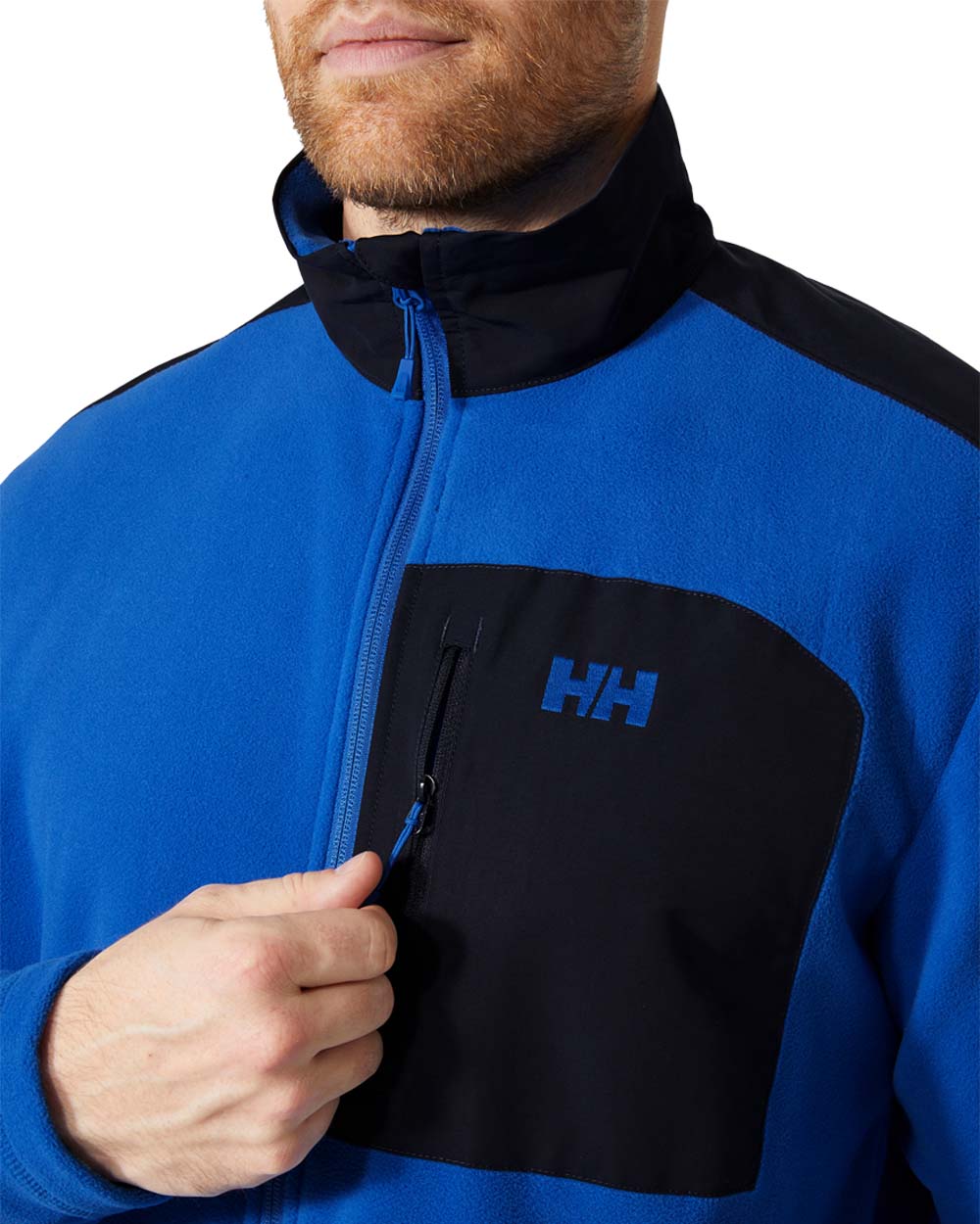 Cobalt 2.0 coloured Helly Hansen Fleece Jacket on White background 