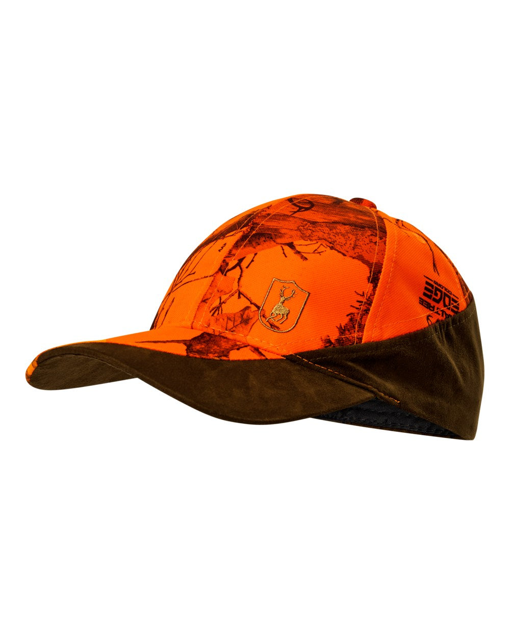 Realtree Edge Orange Coloured Deerhunter Eagle Cap On A White Background 
