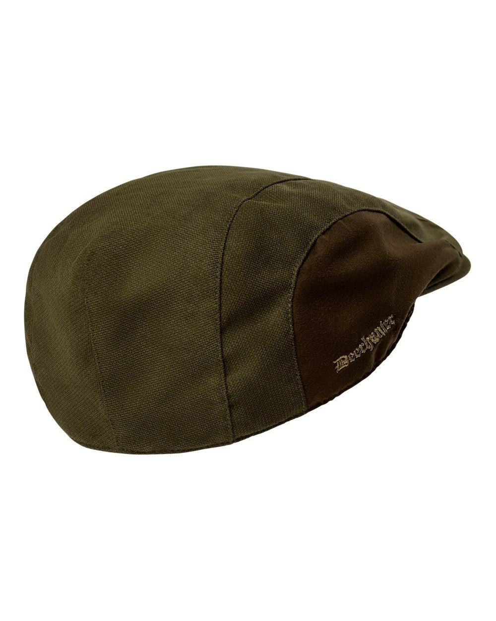 Tarmac Green coloured Deerhunter Eagle Flat Cap on white background 