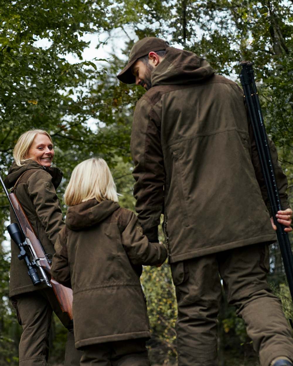 Tarmac Green Coloured Deerhunter Eagle Jacket On A Forest Background 