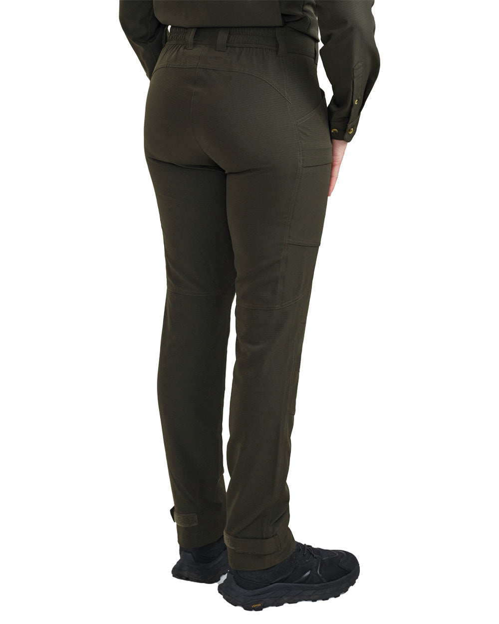 Forest Green coloured Deerhunter Lady Canopy Trousers on White background 