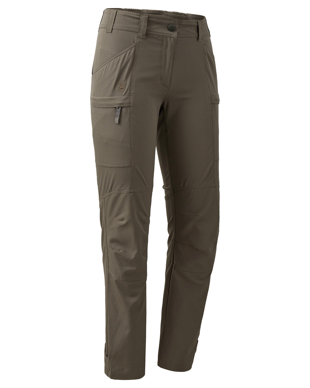 Stone Grey coloured Deerhunter Lady Canopy Trousers on White background 