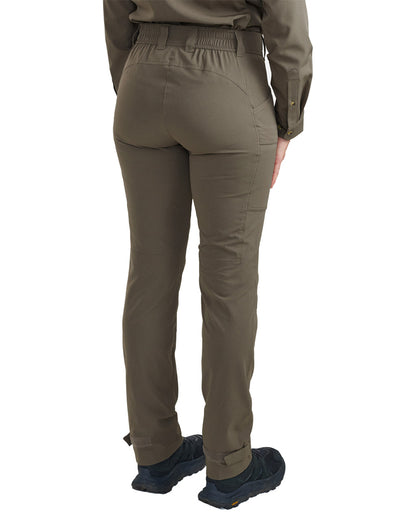 Stone Grey coloured Deerhunter Lady Canopy Trousers on White background 