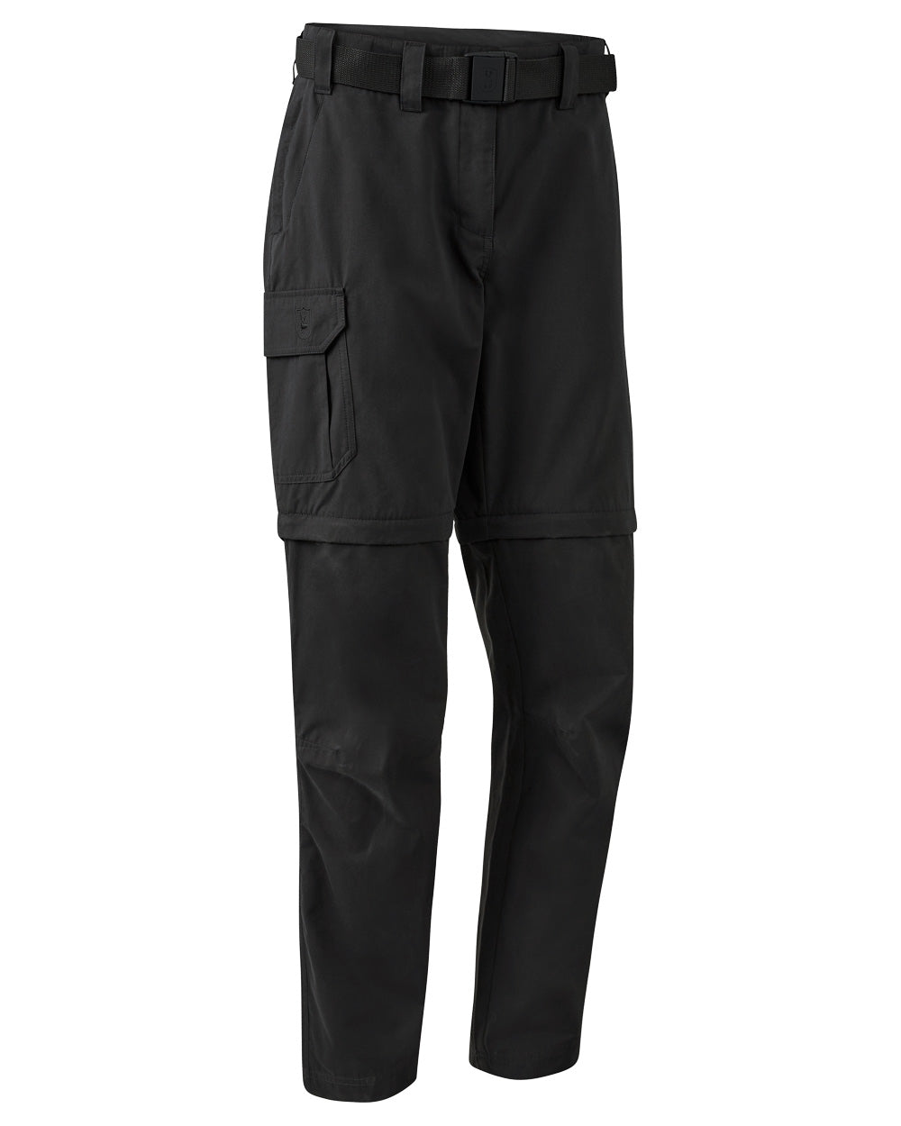 Black Ink coloured Deerhunter Lady Slogan Zip-off Trousers 