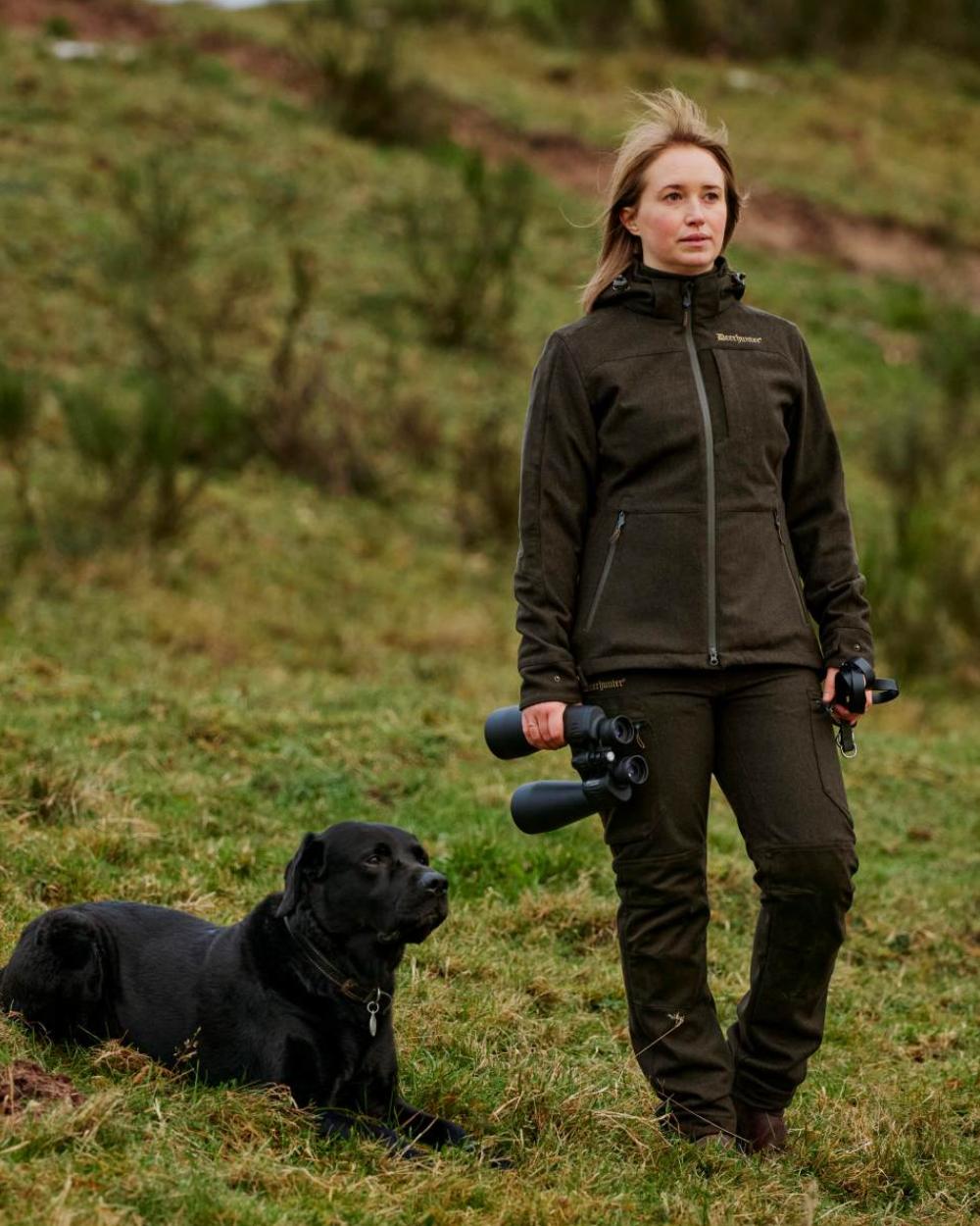 Loden Wood Deerhunter Lady Tatra Trousers on Forest background 