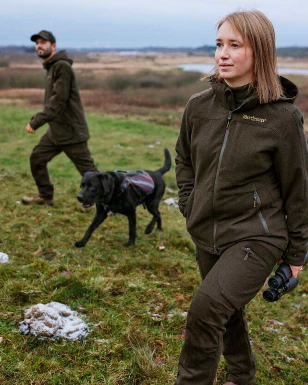 Loden Wood Deerhunter Lady Tatra Trousers on grassy background 