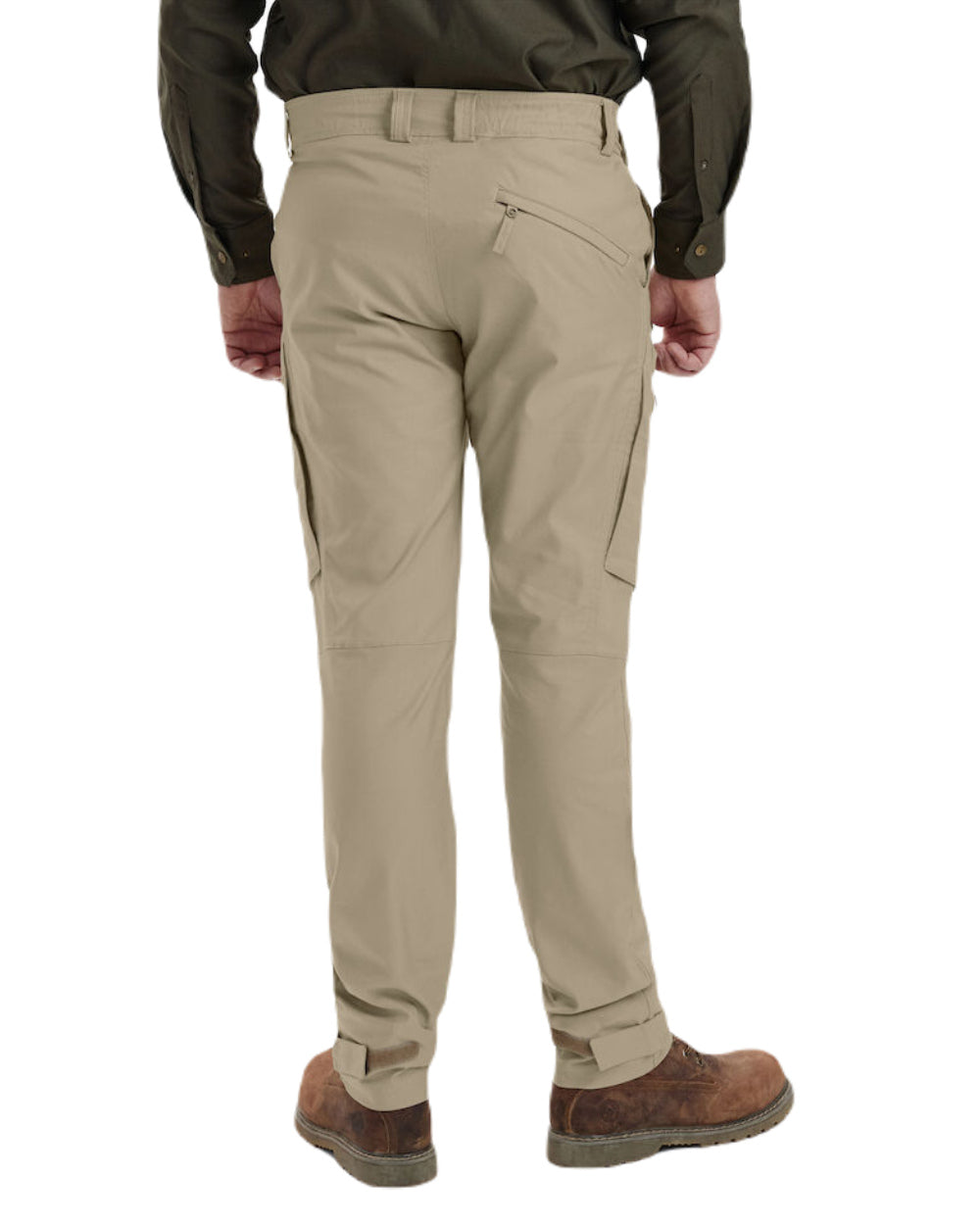 Beige Coloured Deerhunter Matobo Trousers On A White Background 