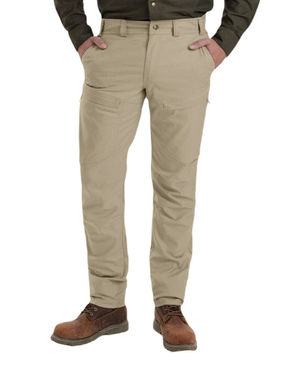 Beige Coloured Deerhunter Matobo Trousers On A White Background 