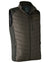 Timber coloured Deerhunter Moor Padded Waistcoat with Knit on White background #colour_timber