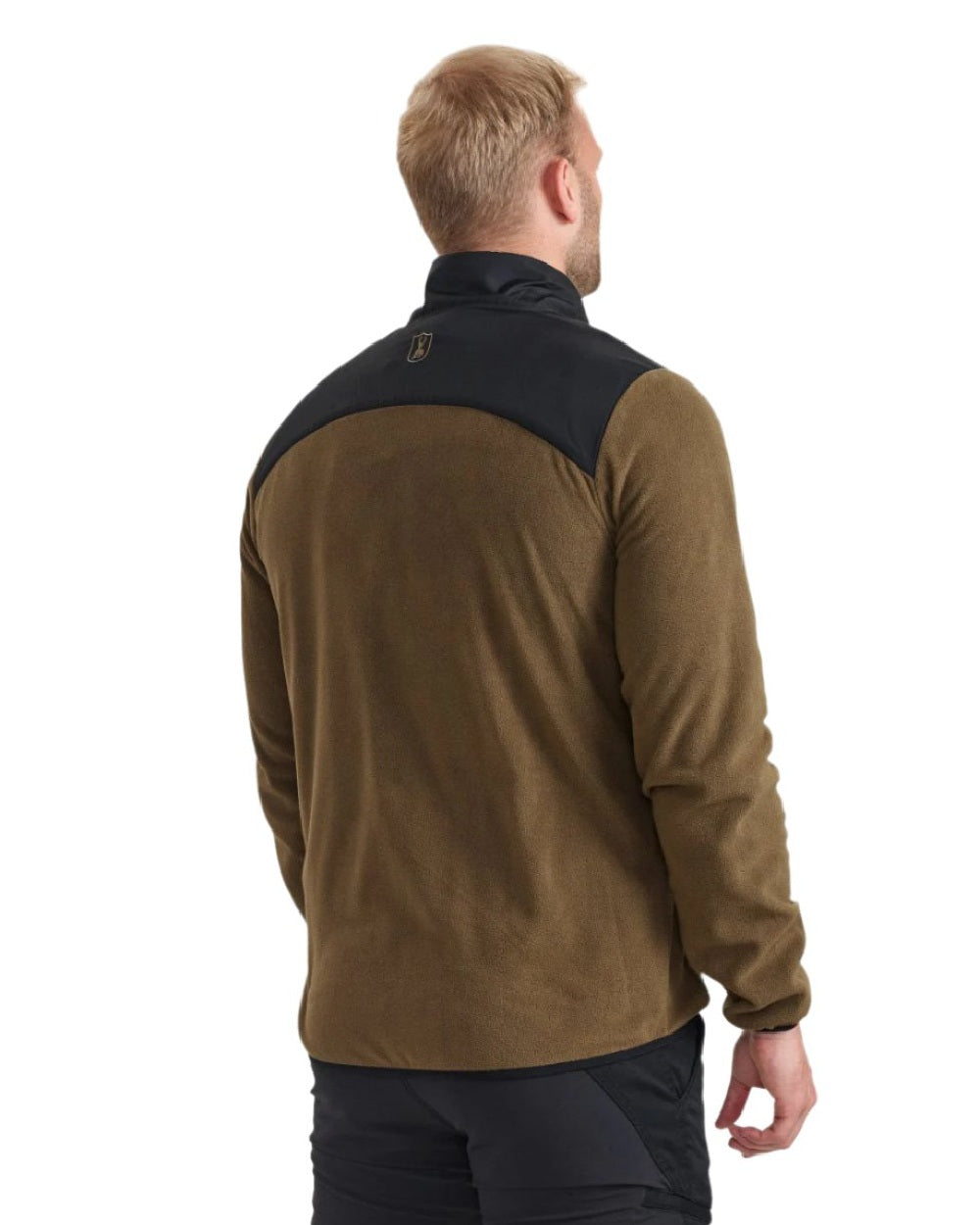 Hickory coloured Deerhunter Northward Fleece Jacket on white background 