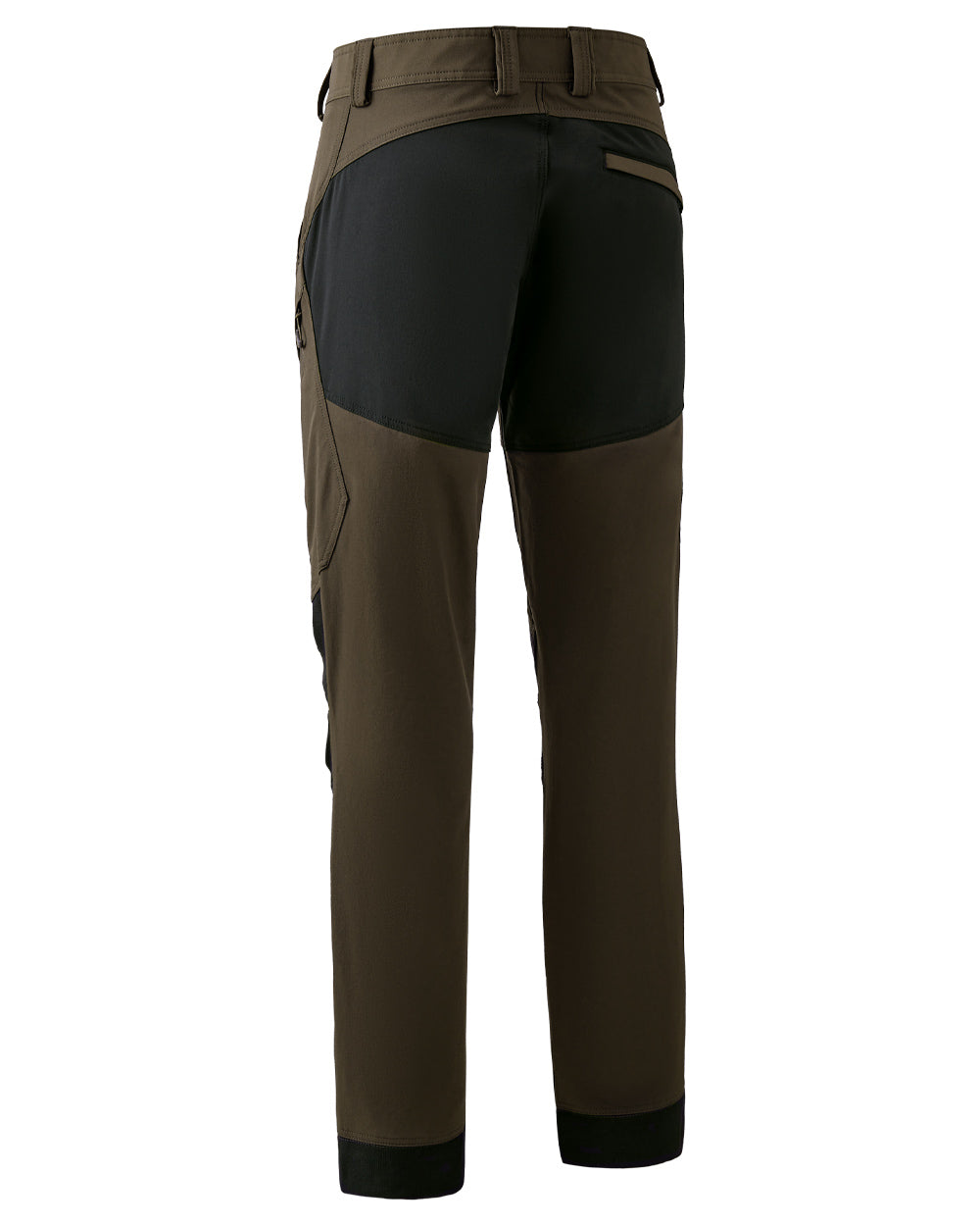 Bark Green Black coloured Deerhunter Northward Trousers on White Background 