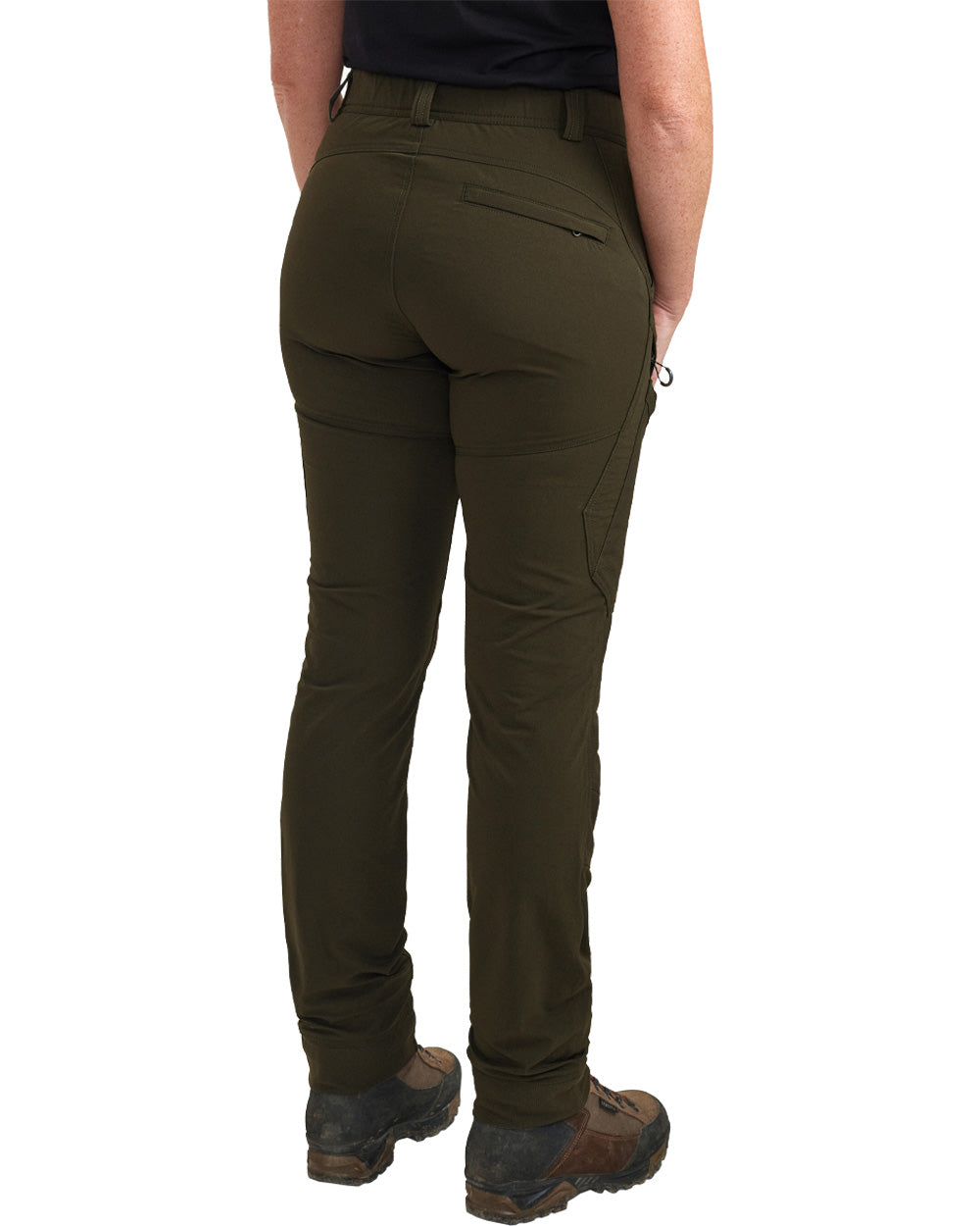 Bark Green coloured Northward Trousers on White background 