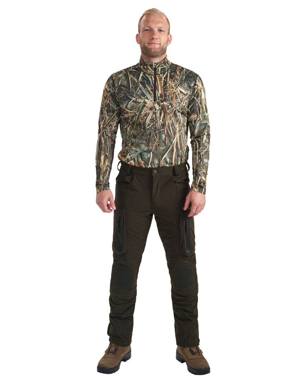 Wood coloured Deerhunter Pro Light Trousers on White background