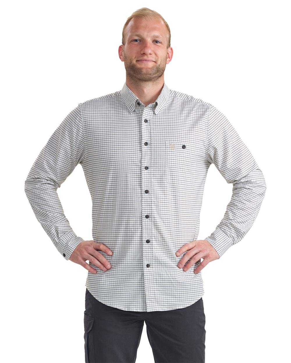 Green Check Deerhunter Samuel Shirt on White background