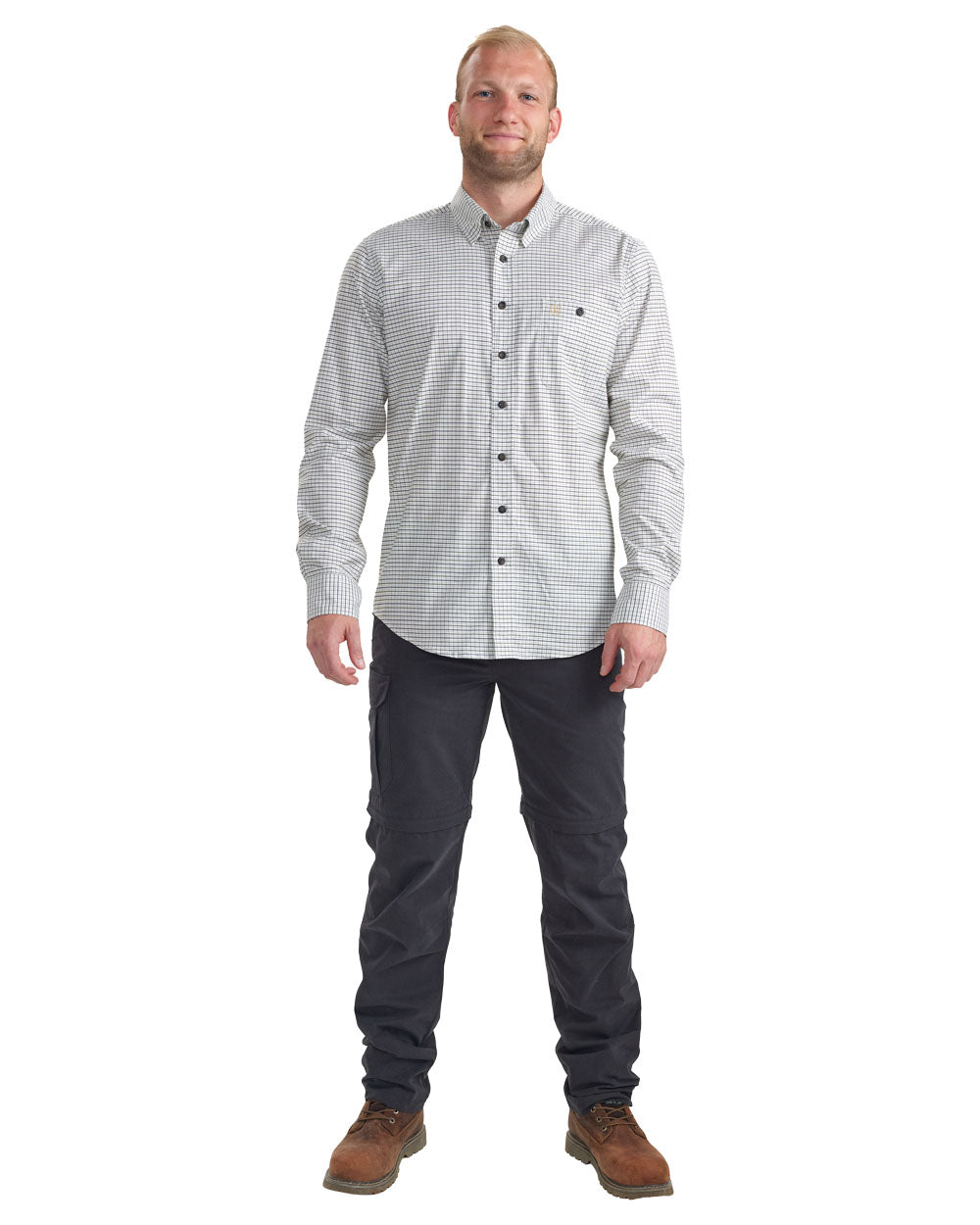 Green Check Deerhunter Samuel Shirt on White background