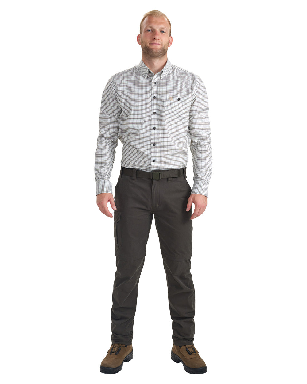 Black Ink coloured Deerhunter Slogen Zip-off Trousers on White background 