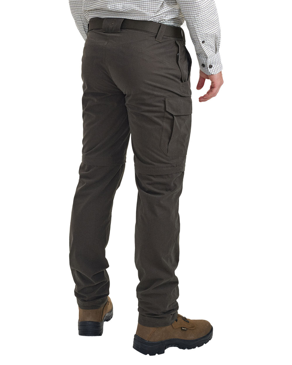 Black Ink coloured Deerhunter Slogen Zip-off Trousers on White background 