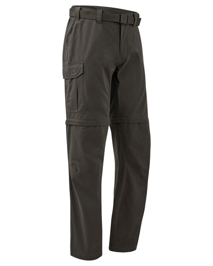Timber coloured Deerhunter Slogen Zip-off Trousers on White background 