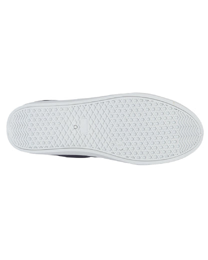 Navy Blue Coloured Dek Mens Gusset Casual Yachting Shoes on White Background
