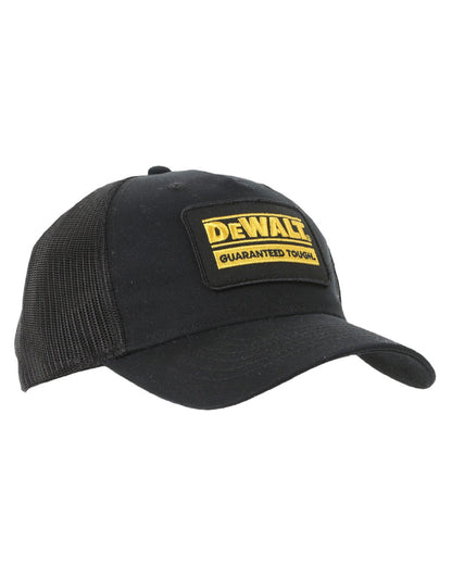 Black Coloured DeWalt Oakdale Baseball Cap On A White Background