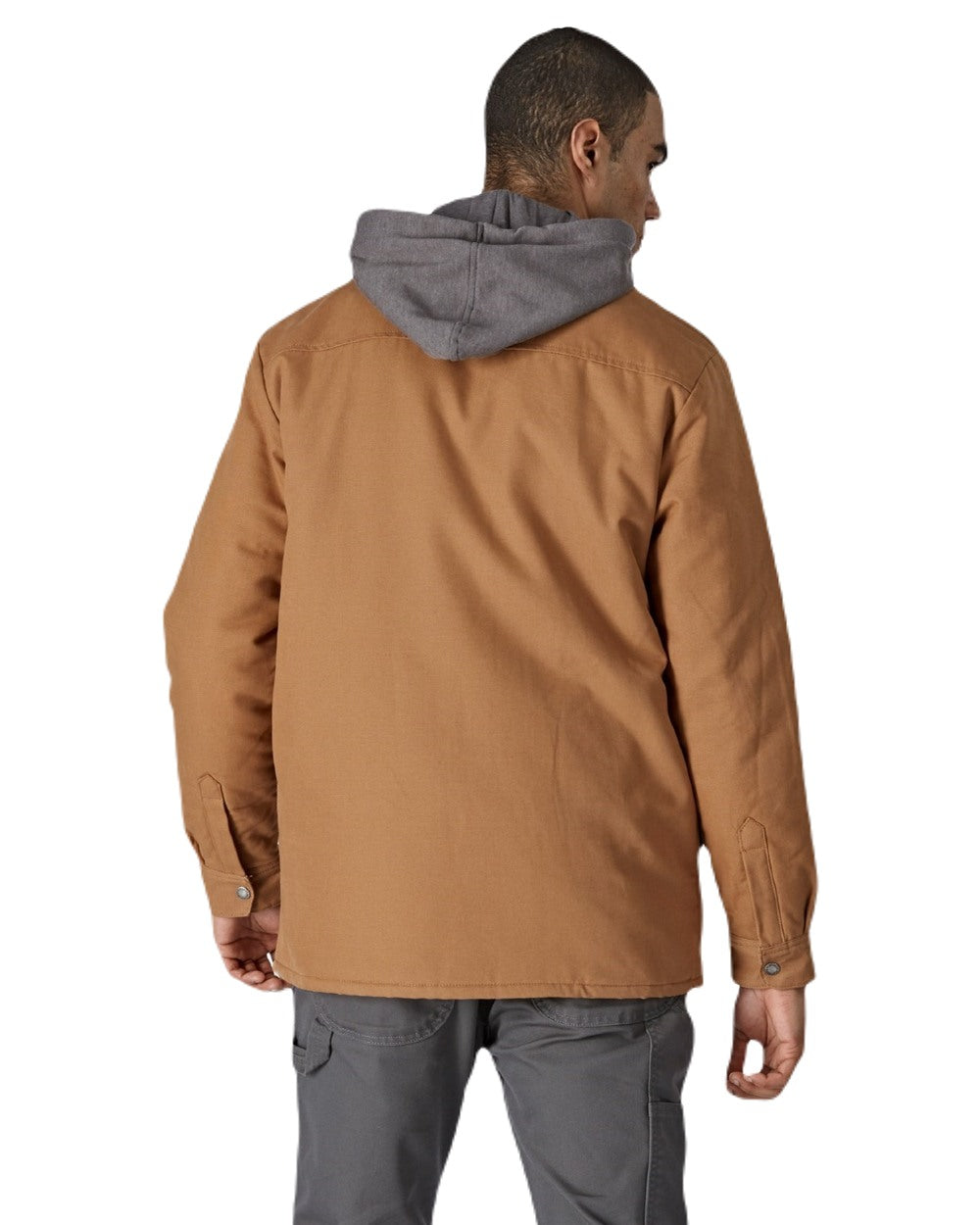 Brown Duck Coloured Dickies Mens Duck Shirt Jacket on White Background
