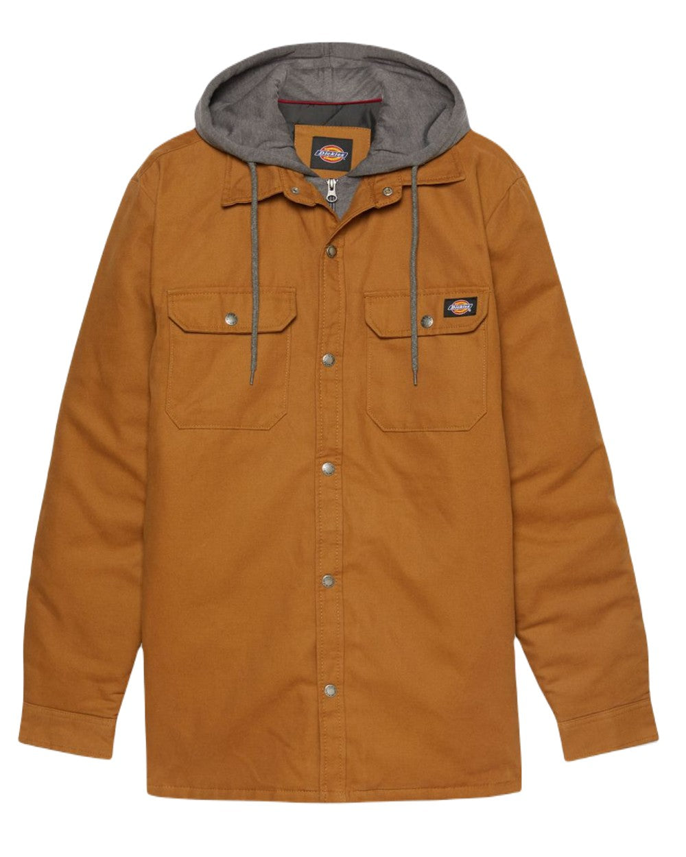Brown Duck Coloured Dickies Mens Duck Shirt Jacket on White Background
