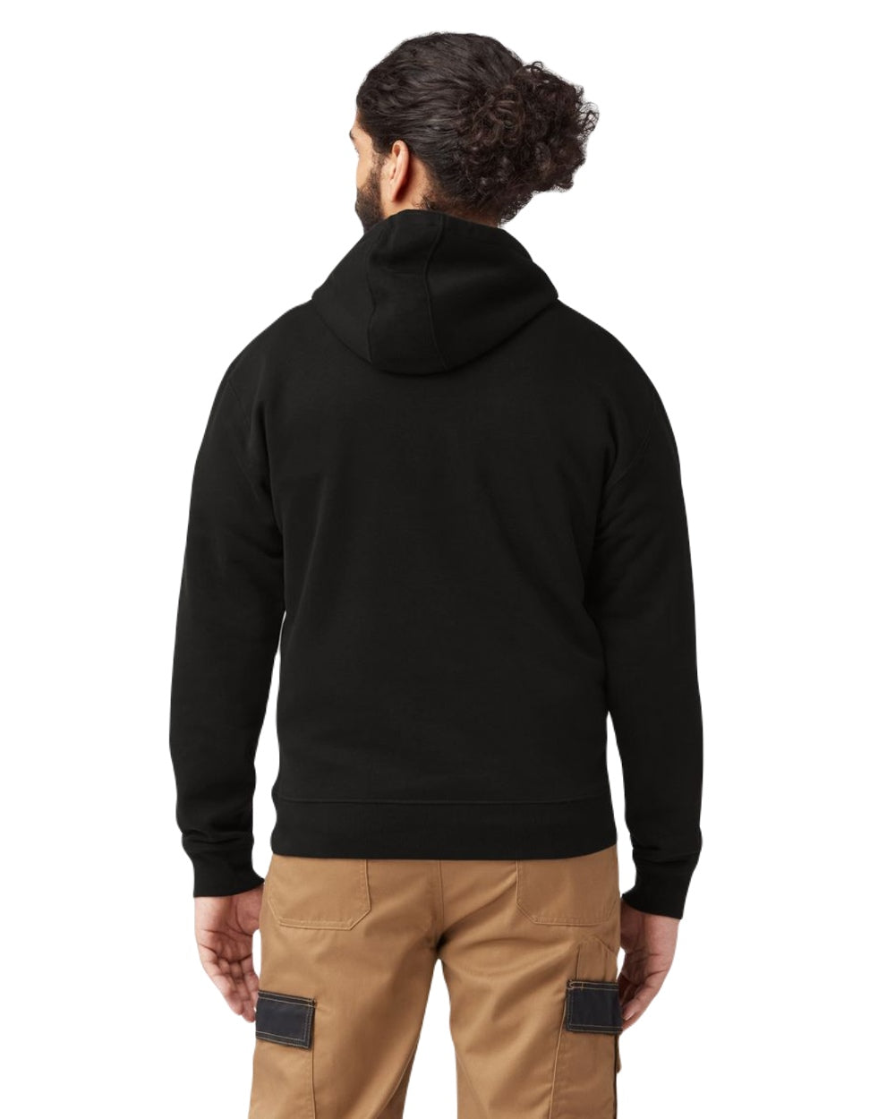Black Coloured Dickies Mens Everyday Fleece Hoodie on White Background
