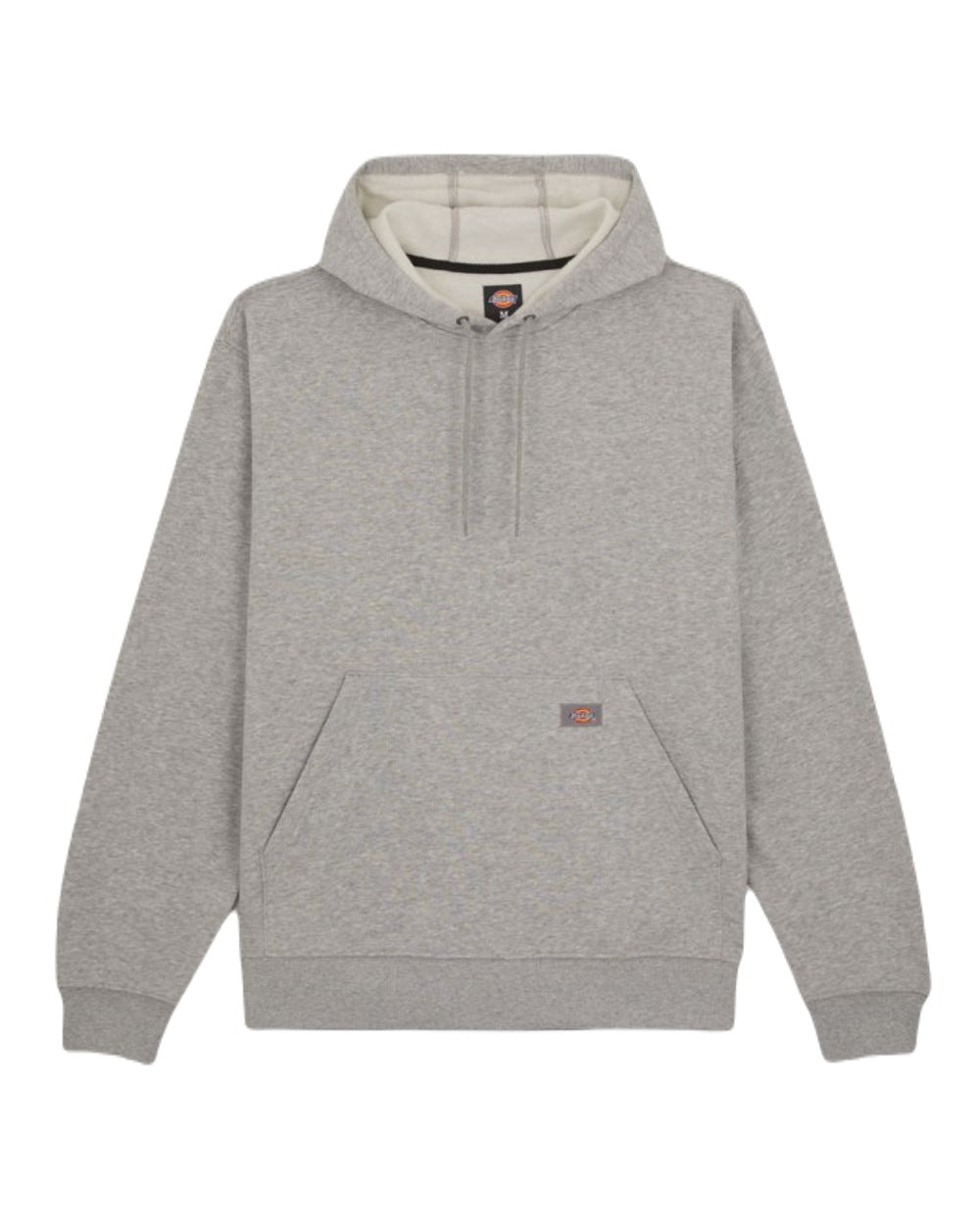 Heather Grey Coloured Dickies Mens Everyday Fleece Hoodie on White Background

