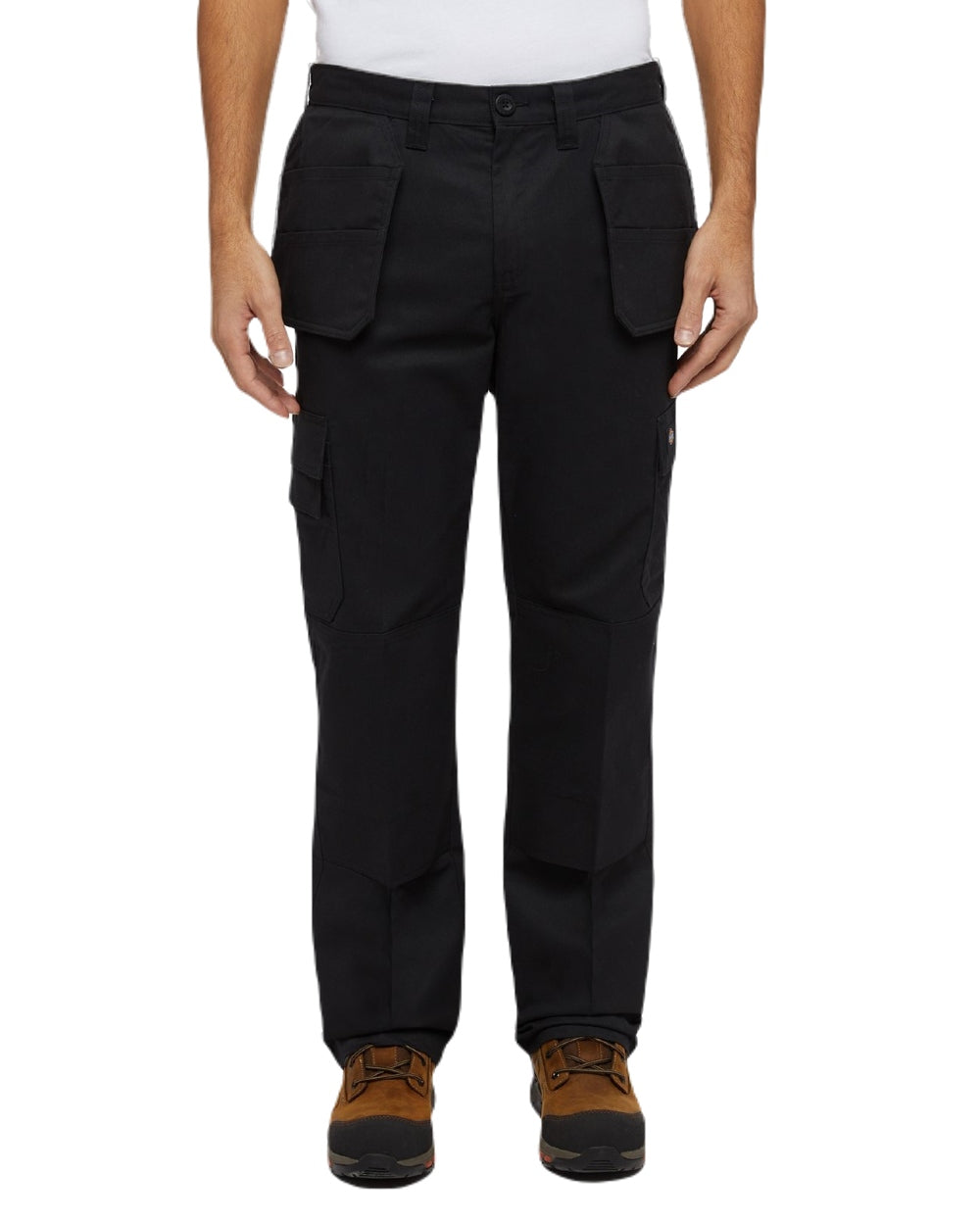 Black Coloured Dickies Mens Everyday Holster Trousers on White Background
