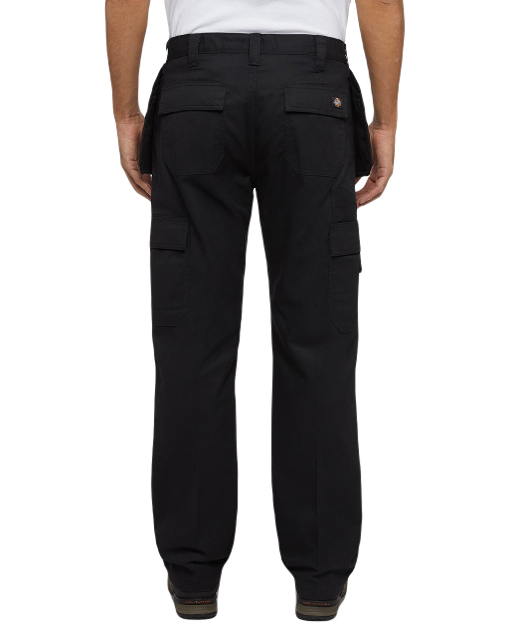 Black Coloured Dickies Mens Everyday Holster Trousers on White Background
