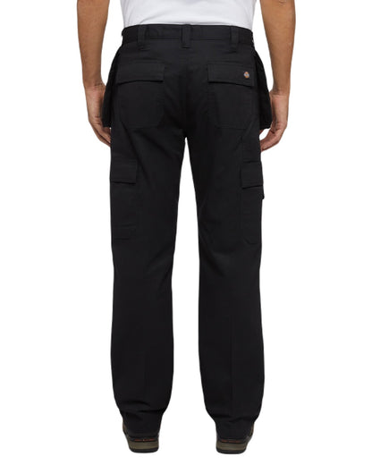 Black Coloured Dickies Mens Everyday Holster Trousers on White Background
