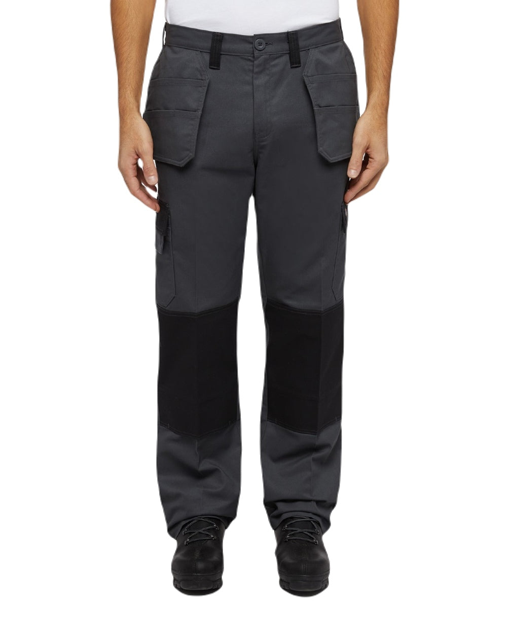 Charcoal Black Coloured Dickies Mens Everyday Holster Trousers on White Background
