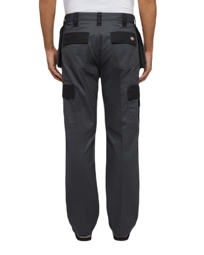Charcoal Black Coloured Dickies Mens Everyday Holster Trousers on White Background
