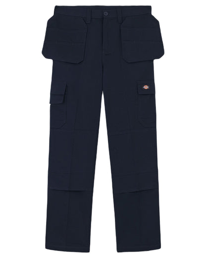Dark Navy Coloured Dickies Mens Everyday Holster Trousers on White Background
