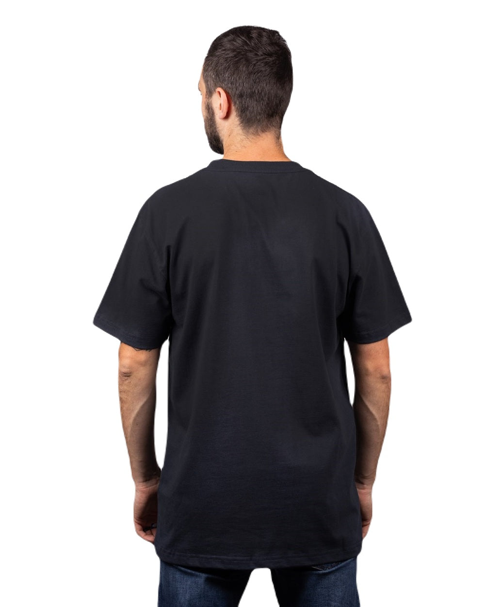Black Coloured Dickies Mens Everyday Short Sleeve Tee on White Background
