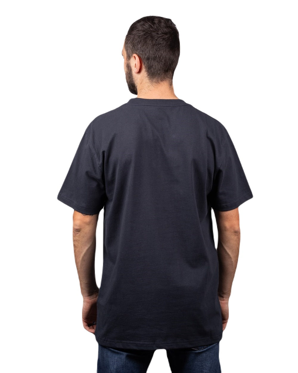 Dark Navy Coloured Dickies Mens Everyday Short Sleeve Tee on White Background

