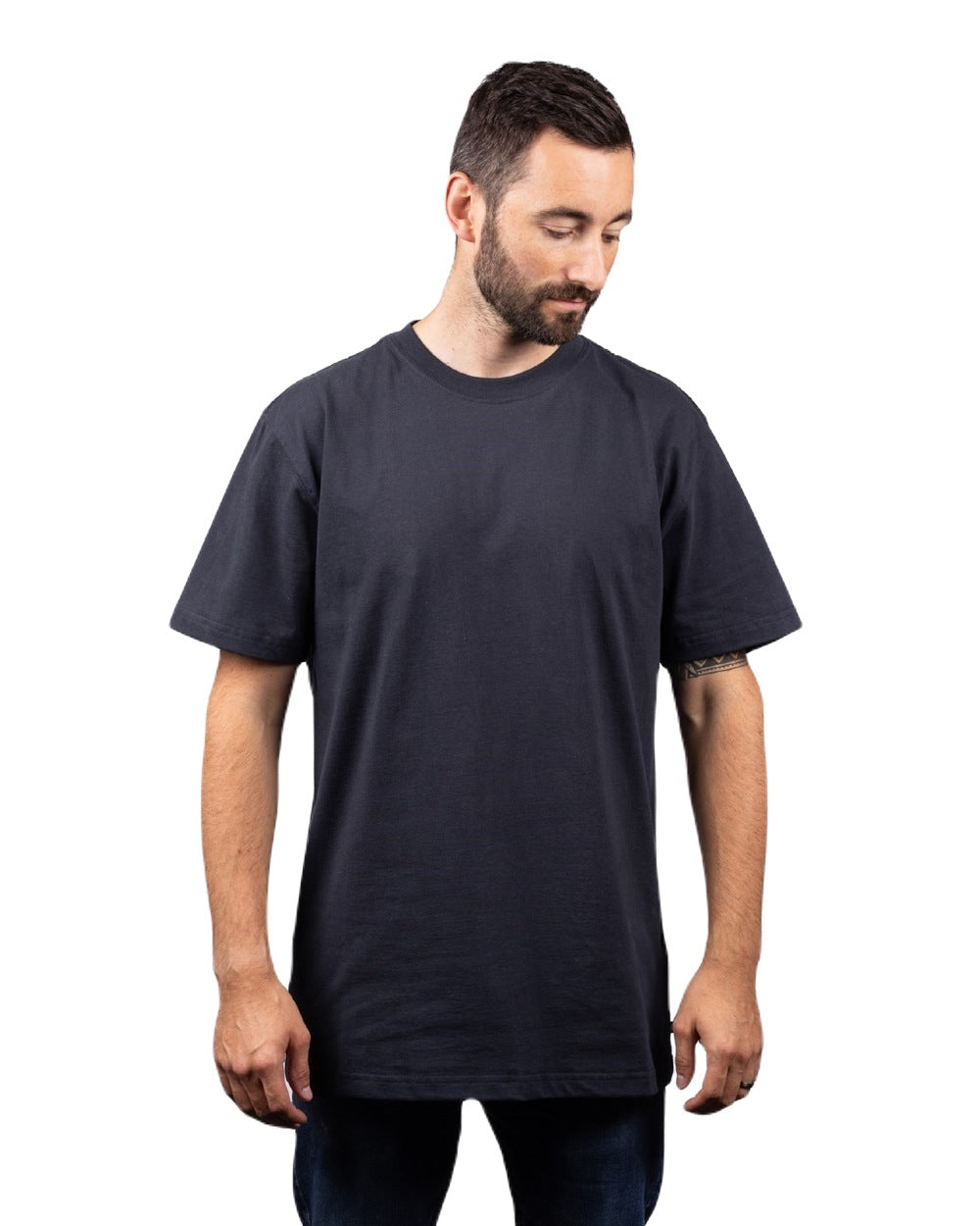 Dark Navy Coloured Dickies Mens Everyday Short Sleeve Tee on White Background

