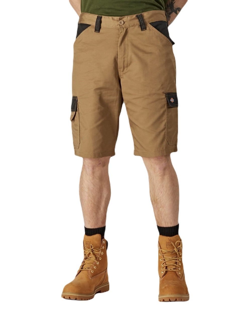 Antique Penny Black Coloured Dickies Mens Everyday Shorts on White Background
