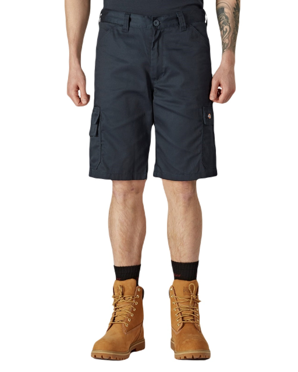 Dark Navy Coloured Dickies Mens Everyday Shorts on White Background
