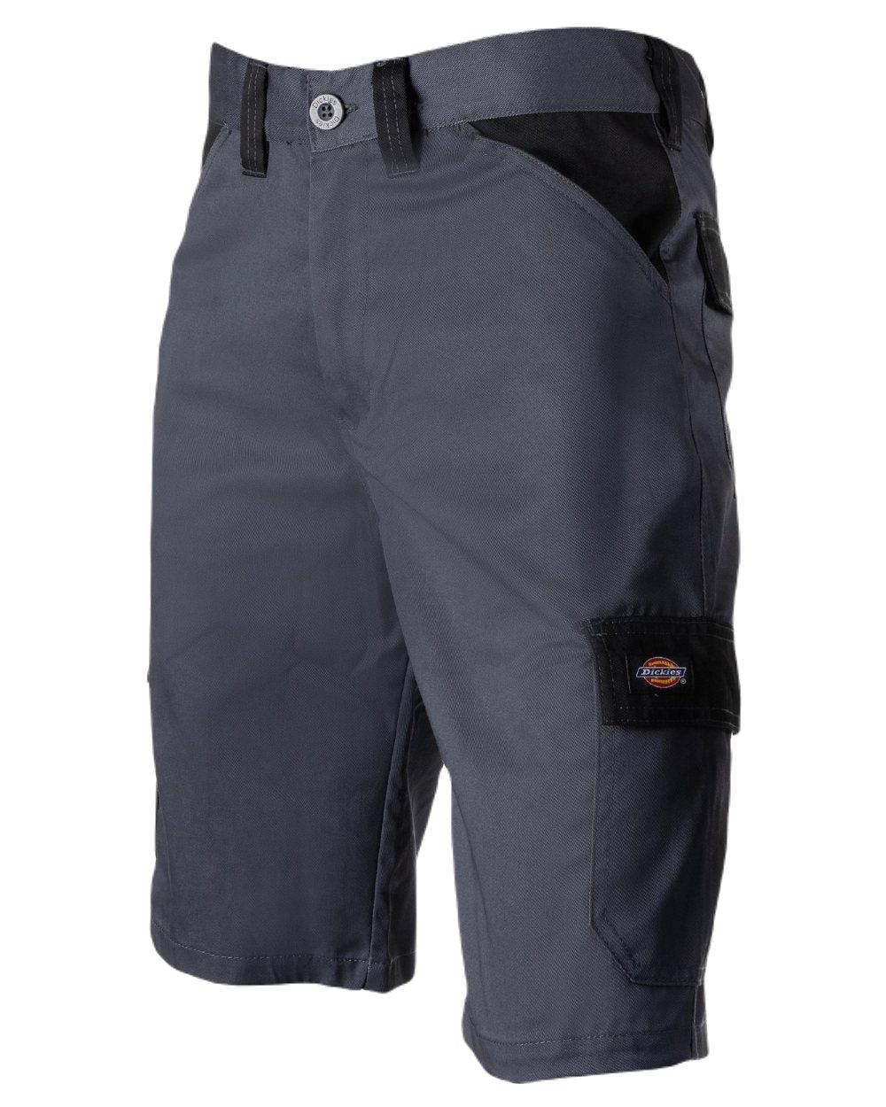 Slate Grey Black Coloured Dickies Mens Everyday Shorts on White Background
