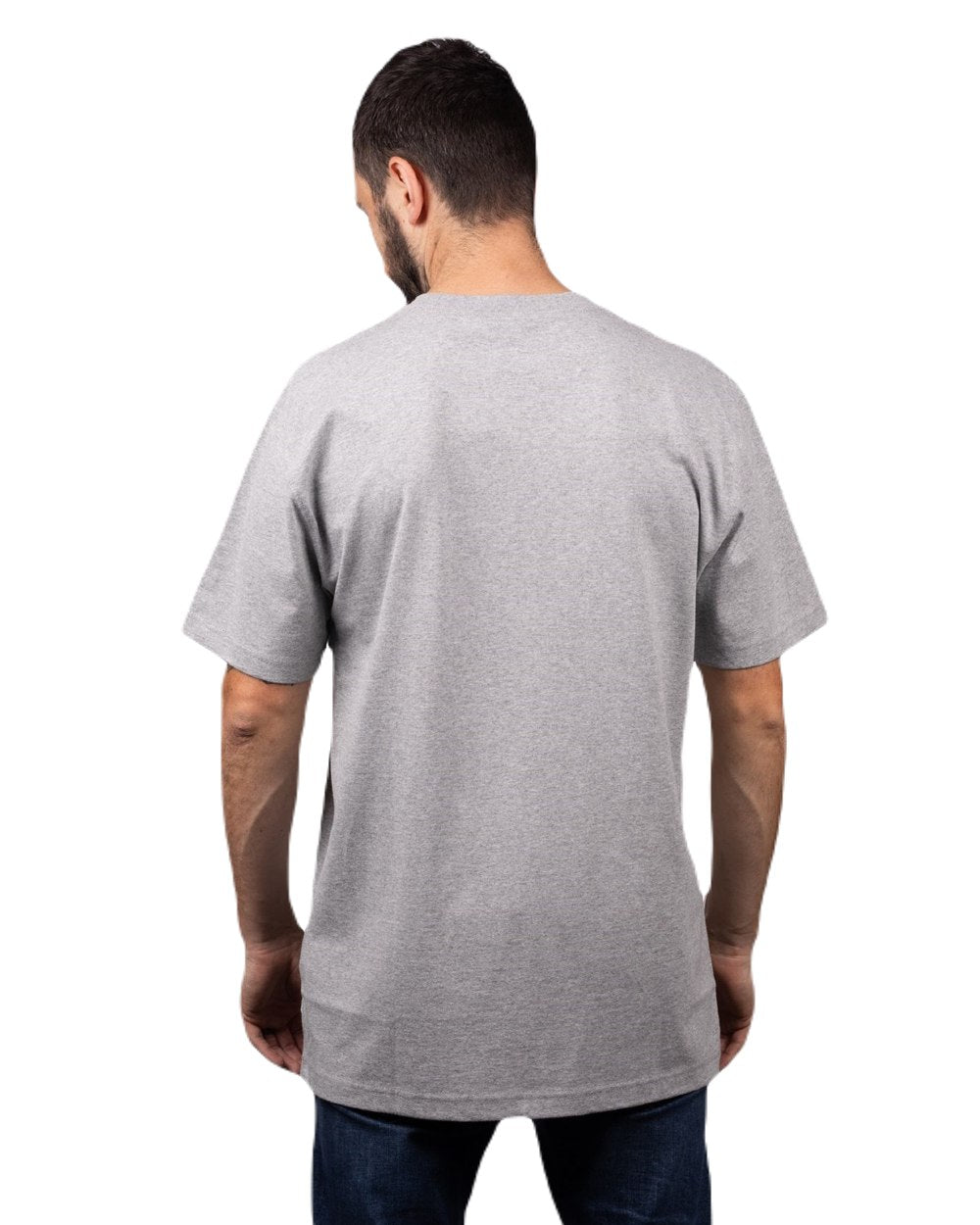 Heather Grey Coloured Dickies Mens Short Sleeve Logo Graphic T-Shirt 2 on White Background
