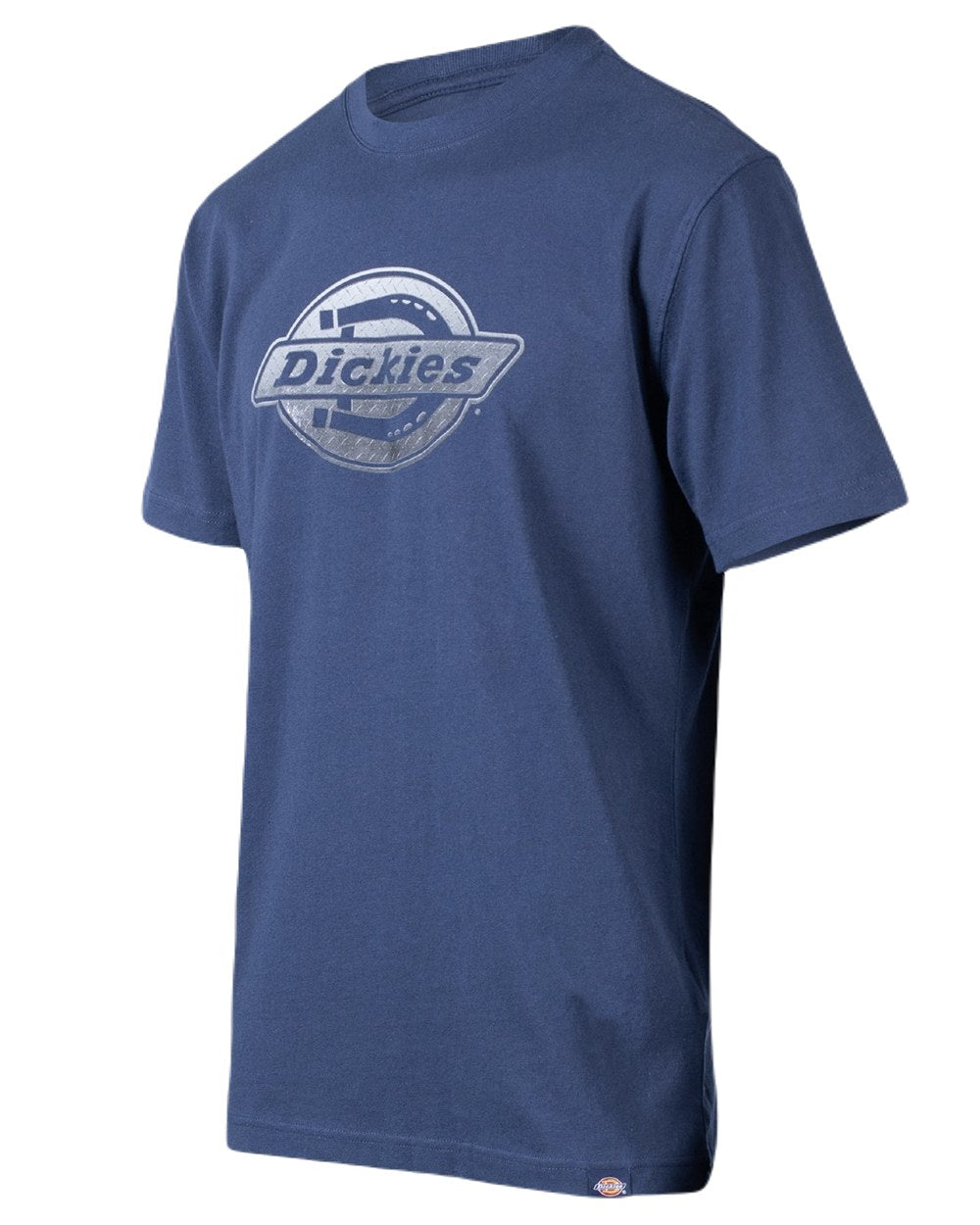 Ink Navy Coloured Dickies Mens Short Sleeve Logo Graphic T-Shirt 2 on White Background
