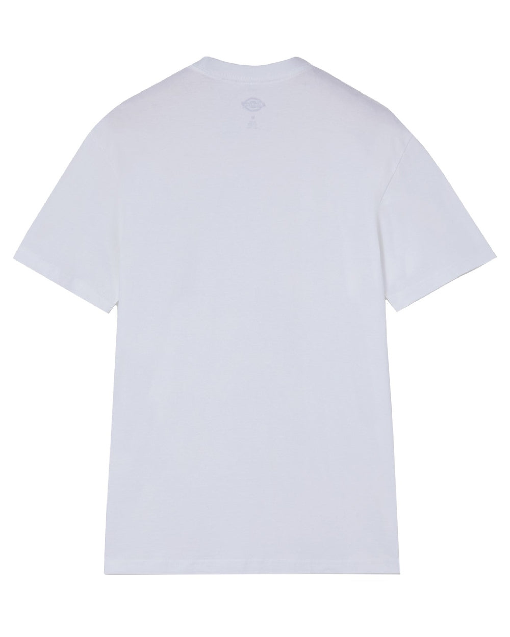 White Coloured Dickies Mens Short Sleeve Pocket Cotton T-Shirt on White Background
