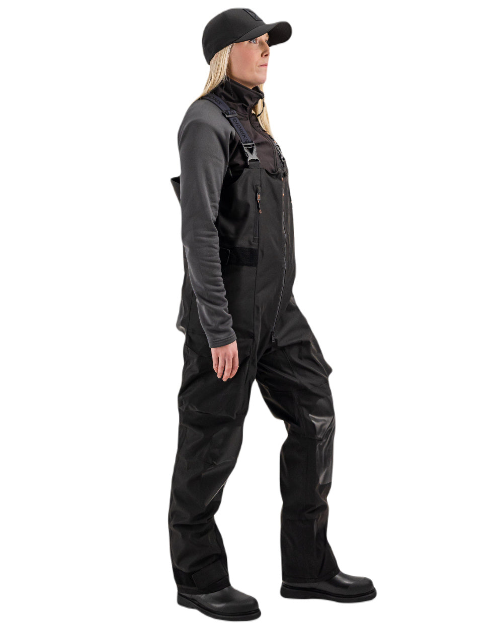 Black Coloured Didriksons Aegis Unisex Pants On A White Background