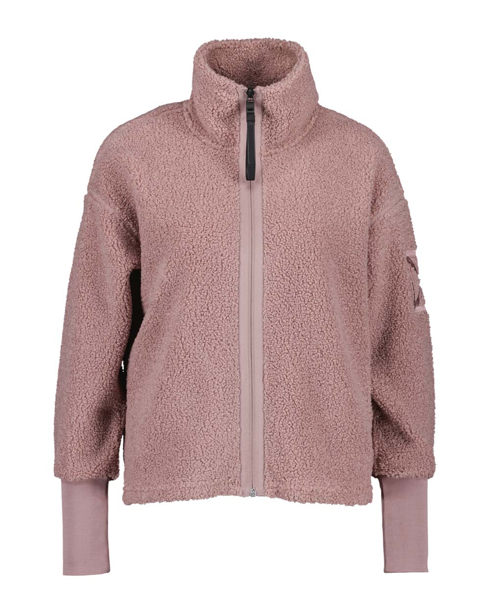 Faded Wine coloured Didriksons Full-Zip Fleece Jacket on White background 